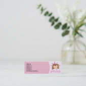  profielkaarten van Brunette Princess Skinny Mini Visitekaartje (Staand voorkant)