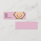 Profielkaarten voor 'Face Pink Skinny' Mini Visitekaartje (Voorkant / Achterkant)