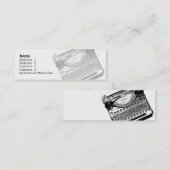 Profielkaarten voor  schrijfmachines mini visitekaartje (Voorkant / Achterkant)