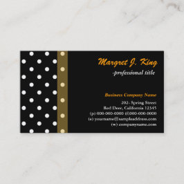 Profielkaarten voor zwarte en witte polka-punten visitekaartje