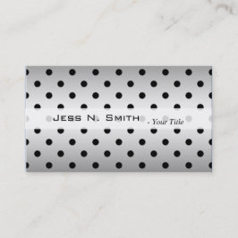 Profielkaarten voor zwarte en witte polka-punten visitekaartje