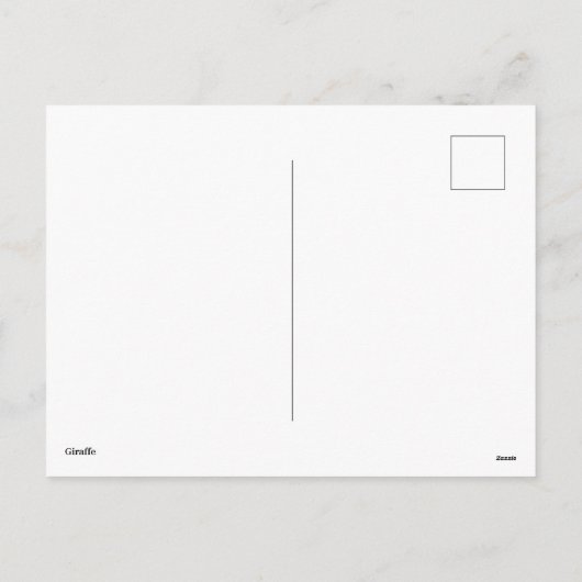 Profielportret van giraffe die blad eet feestdagenkaart (Achterkant)