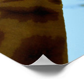 Profielportret van giraffe-eetleaf-vakantie poster (Hoek)