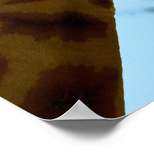 Profielportret van giraffe-eetleaf-vakantie poster (Hoek)