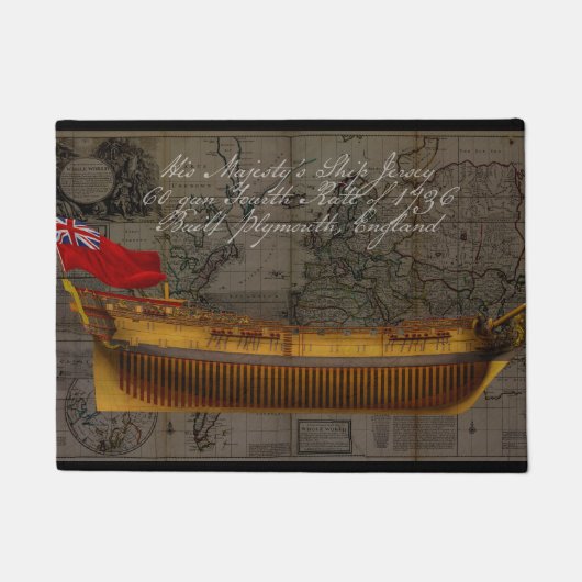Profielschilderij van schip Jersey Deurmat (Voorkant)
