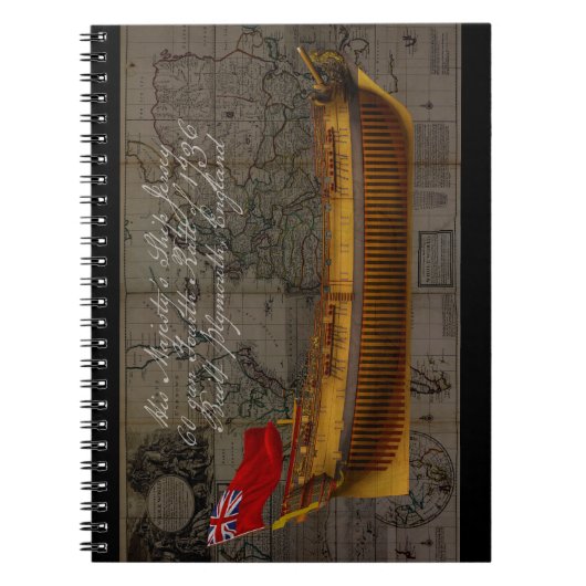 Profielschilderij van schip Jersey Notitieboek (Voorkant)