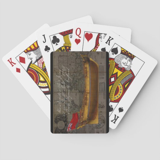 Profielschildering van schip Jersey Pokerkaarten (Achterkant)