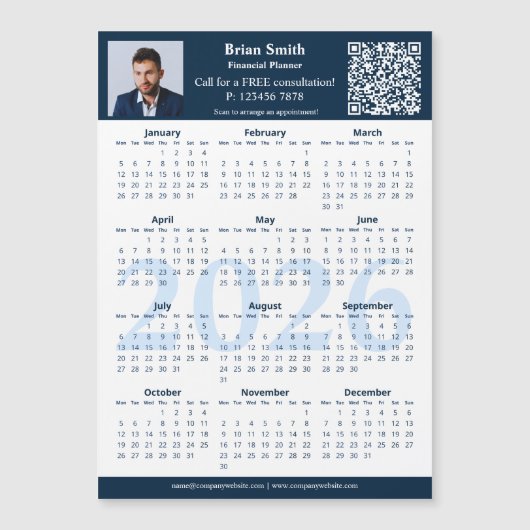 Profile Financial Planner 2026 Calendar Magnet (Voorkant)
