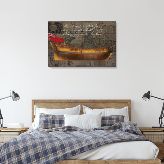 Profile Painting of Ship Jersey Canvas Afdruk (Insitu (Slaapkamer))