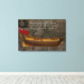 Profile Painting of Ship Jersey Canvas Afdruk (Insitu (Houten vloer))