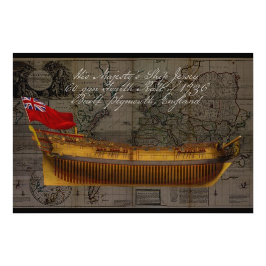 Profile Painting of Ship Jersey Foto Afdruk (Voorkant)