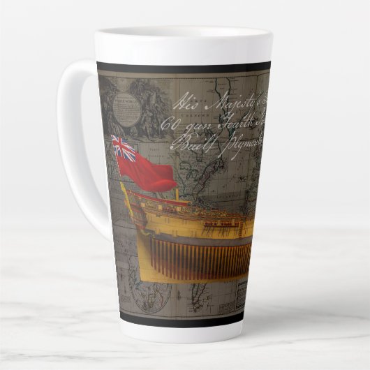 Profile Painting of Ship Jersey Latte Mok (Linkerhoek)