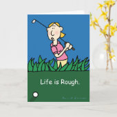 Profiteer snel van een kaart met golfthema (Gele Bloem)