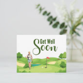 Profiteer snel van Golfer Briefkaart (Staand voorkant)