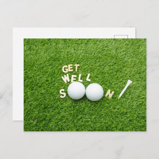 Profiteer snel van Golfer met twee golfballen en t Briefkaart (Voorkant / Achterkant)