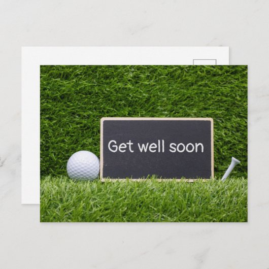 Profiteer snel van Golfer met twee golfballen en t Briefkaart (Voorkant / Achterkant)