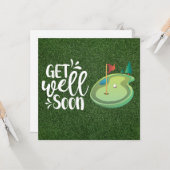 Profiteer snel van Golfer met twee golfbanen Kaart (Voorkant / Achterkant in situ)