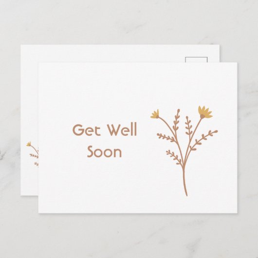 Profiteer snel van het minimale Floral Briefkaart (Voorkant / Achterkant)