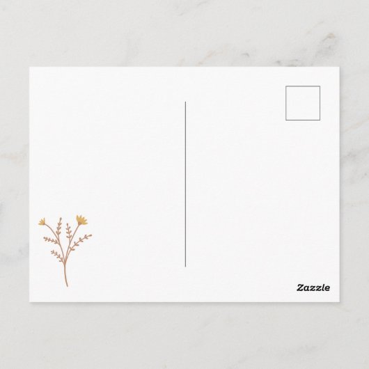 Profiteer snel van het minimale Floral Briefkaart (Achterkant)