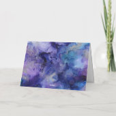 Profiteer snel van Paarse blauwe Waterverf op maat Kaart (Achterkant)