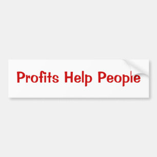 Profiteer van de hulp Mensen Bumpersticker