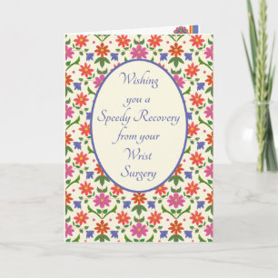 Profiteer van de rist Surgery Card, Rangoli Flower Kaart