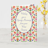 Profiteer van de rist Surgery Card, Rangoli Flower Kaart (Gele Bloem)
