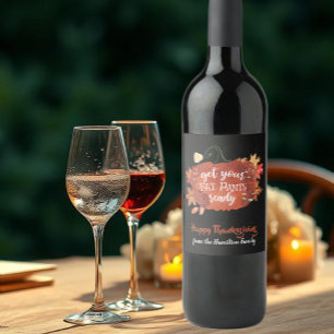 Profiteer van de zwarte Thanksgiving van uw favori Wijn Etiket