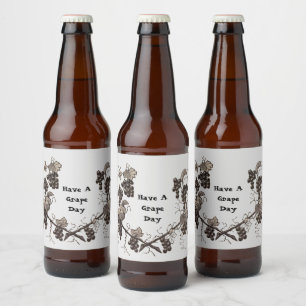 Profiteer van een goede dag Humor-druivensap in co Bier Etiket