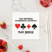 Profiteer van irrationele tegenstanders die Bridge Servetten (Insitu)