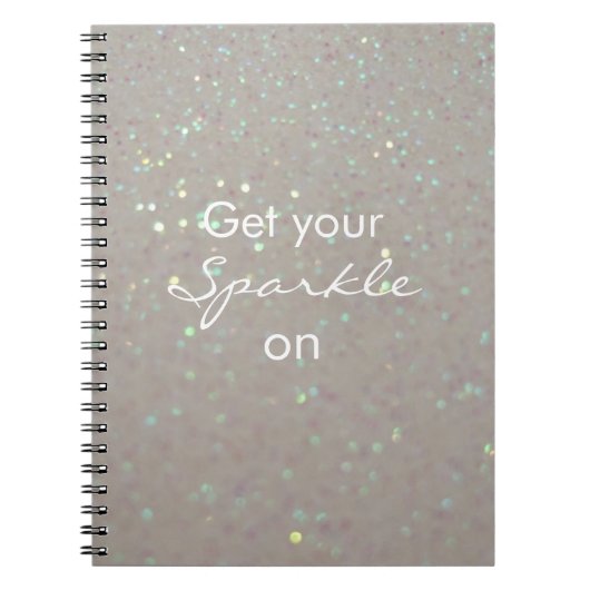 Profiteer van uw Sparkle - crème faux glitter note Notitieboek (Voorkant)