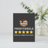 Profiterole 5 sterren voor profiteroles liefhebber briefkaart (Staand voorkant)