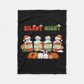 Profol Silent Night Funny Vet Tech Christmas  Fleece Deken (Voorkant)