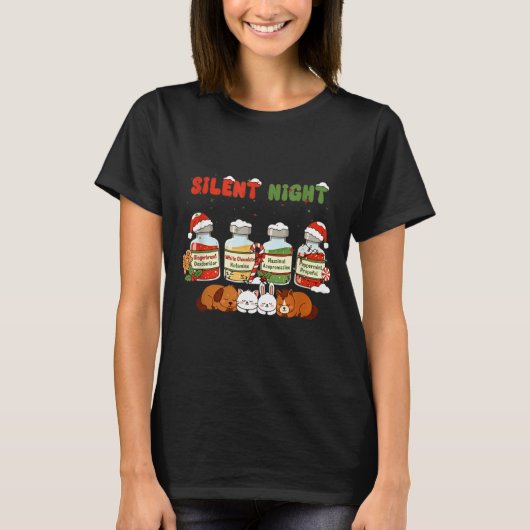 Profol Silent Night Funny Vet Tech Christmas  T-shirt (Voorkant)