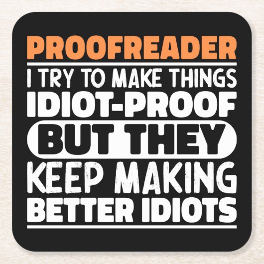 ProfReader Ik probeer dingen grappig te maken Kartonnen Onderzetters (Voorkant)