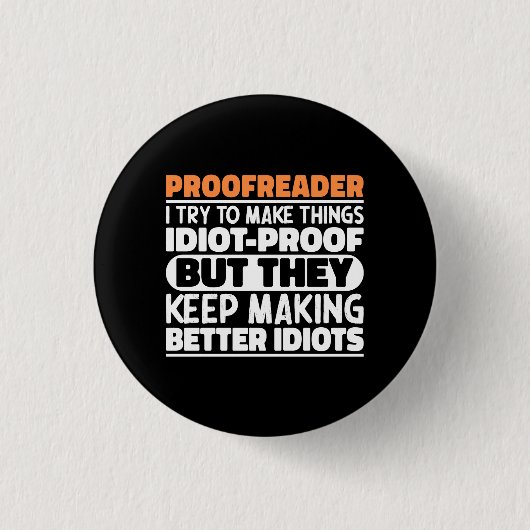 ProfReader Ik probeer dingen grappig te maken Ronde Button 3,2 Cm (Voorkant)
