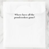 Profreaders Ronde Sticker (Tas)