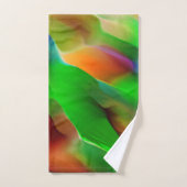 Profunditeit en gekleurde reliëf, groen overheerst bad handdoek (Handdoek)