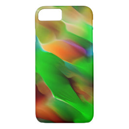Profunditeit en gekleurde reliëf, groen overheerst 	iPhone 8/7 hoesje