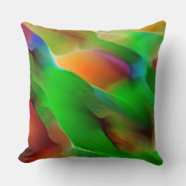 Profunditeit en gekleurde reliëf, groen overheerst kussen