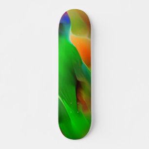 Profunditeit en gekleurde reliëf, groen overheerst persoonlijk skateboard