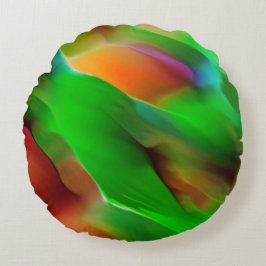 Profunditeit en gekleurde reliëf, groen overheerst rond kussen