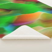 Profunditeit en gekleurde reliëf, groen overheerst sherpa deken (3/4)