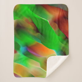 Profunditeit en gekleurde reliëf, groen overheerst sherpa deken