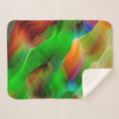 Profunditeit en gekleurde reliëf, groen overheerst sherpa deken (Voorkant (horizontaal))