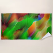 Profunditeit en gekleurde reliëf, groen overheerst strandlaken (Voorkant)