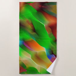 Profunditeit en gekleurde reliëf, groen overheerst strandlaken