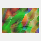 Profunditeit en gekleurde reliëf, groen overheerst theedoek (Horizontaal)