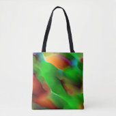 Profunditeit en gekleurde reliëf, groen overheerst tote bag (Voorkant)