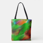 Profunditeit en gekleurde reliëf, groen overheerst tote bag (Achterkant)